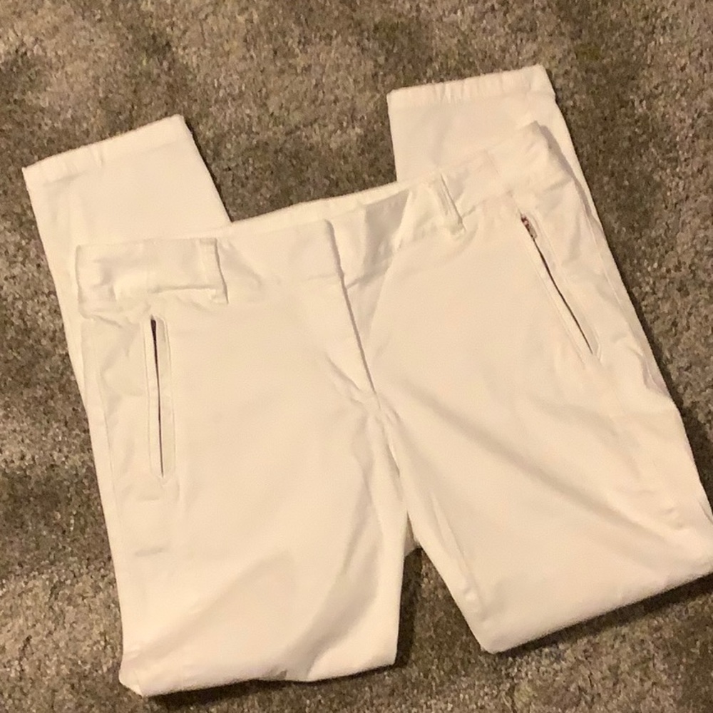 Loft cream straight leg pants- size 10